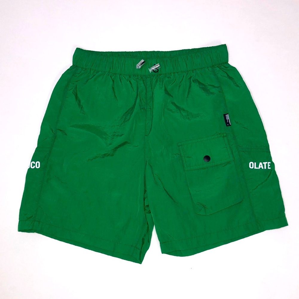 NWOT Chocoolate drawstring track/swim trunk size small